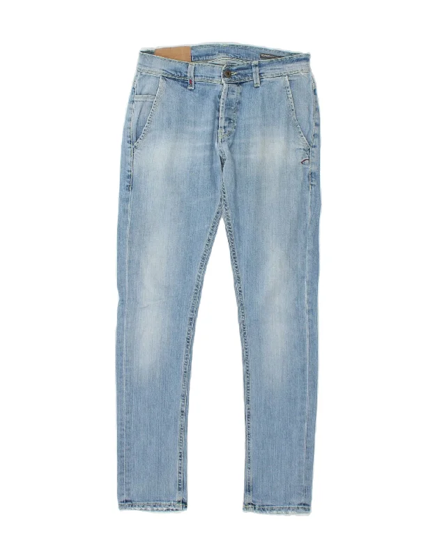 DONDUP Womens Slim Jeans W30 L32 Blue Cotton Comfortable Dark Wash Jeans