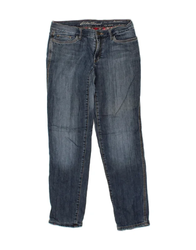 EDDIE BAUER Womens Boyfriend Tapered Jeans US 2 XS W30 L29  Blue Cotton Elegant Skinny Leg Jeans