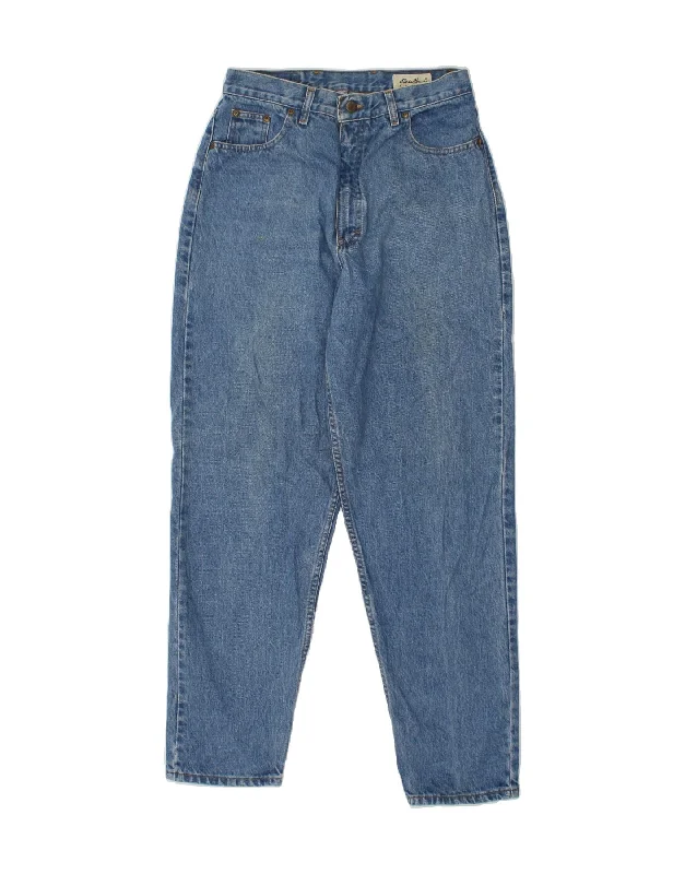 EDDIE BAUER Womens High Waist Tapered Jeans US 14 Large W30 L33 Blue Fashionable Vintage Wash Jeans
