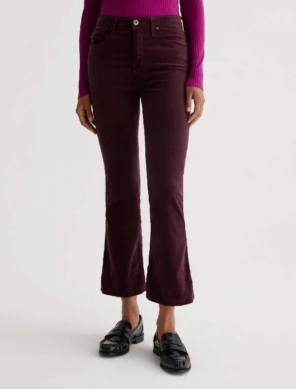 Farrah Boot Crop Jean In Pinot Noir Cozy Stretch High-Waist Jeans