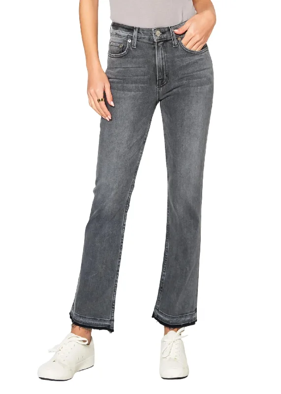 Farrah Mid Rise Kick Flare Jeans In Philly Comfortable Jogger Style Jeans