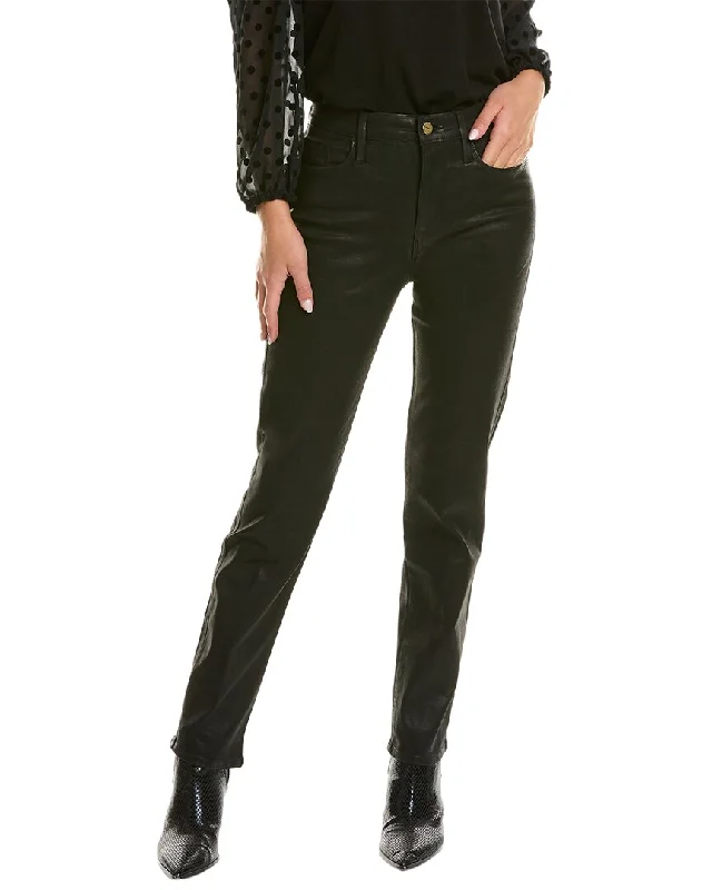 FRAME Denim Le Sylvie Noir Straight Jean Cozy Tencel Blend Denim Jeans
