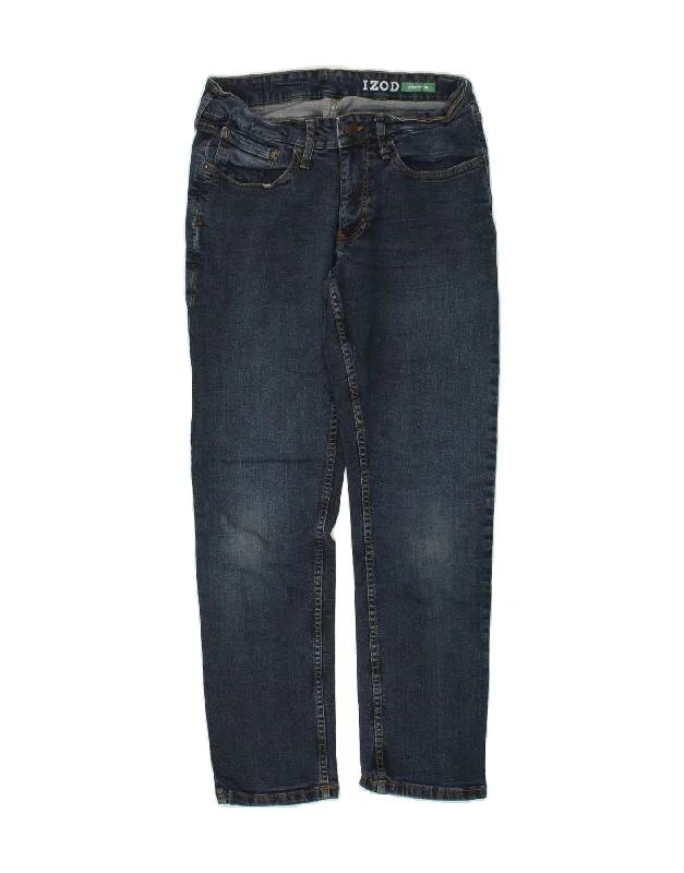 IZOD Womens Straight Jeans W30 L29 Blue Cotton Classic Blue Denim Jeans