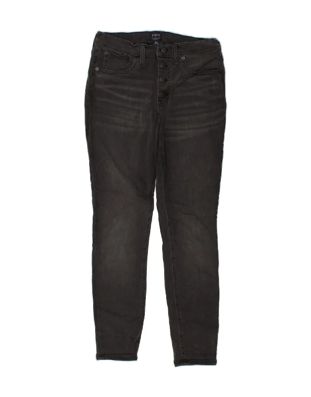 J. CREW Womens High Rise Skinny Jeans W29 L27 Black Cotton Comfortable Full-Length Denim Jeans