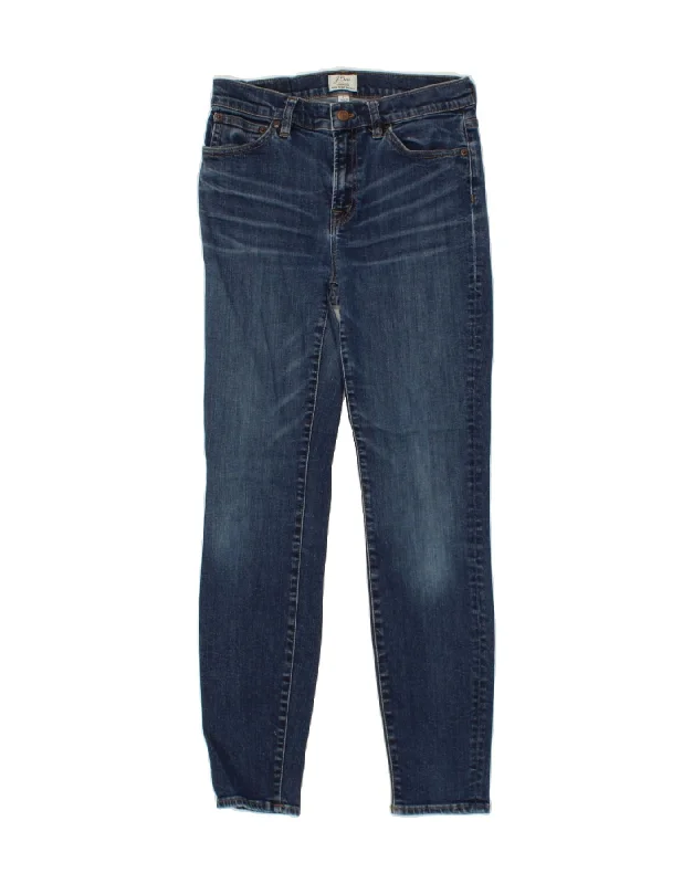 J. CREW Womens Lookout High Rise Skinny Jeans W27 L28  Blue Cotton Fashionable Relaxed Fit Denim
