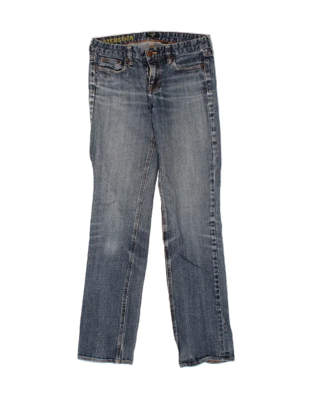 J. CREW Womens Matchsticks Slim Jeans W27 L31 Blue Cotton Comfortable Flare Leg Jeans