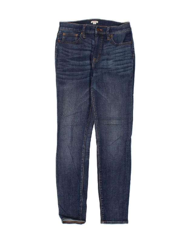 J. CREW Womens Skinny Jeans W28 L29 Blue Cotton Elegant High-Waisted Flared Jeans