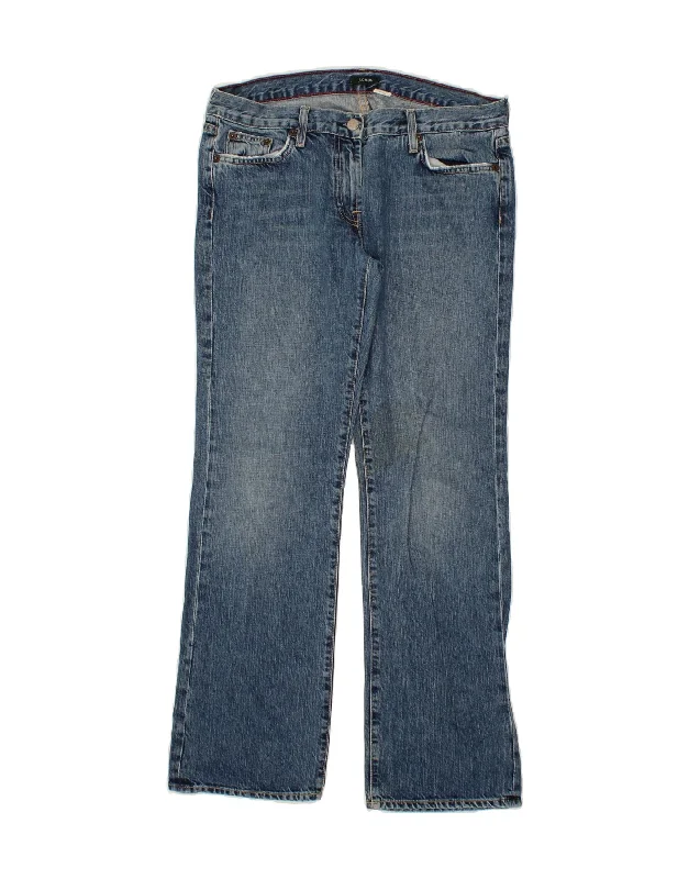 J. CREW Womens Straight Jeans US 6 Medium W30 L29 Blue Cotton Cozy Relaxed Fit Jeans