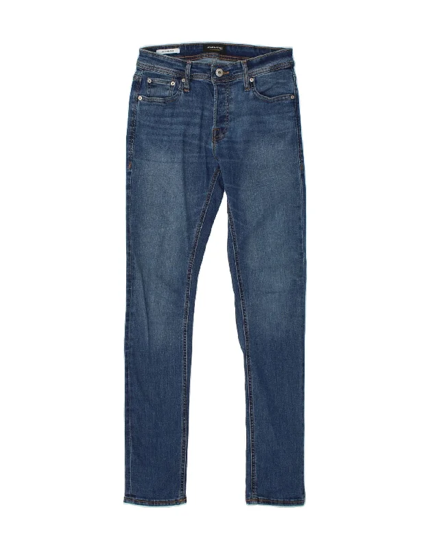 JACK & JONES Womens GLENN Slim Jeans W28 L32  Blue Cotton Comfortable Ankle Jeans