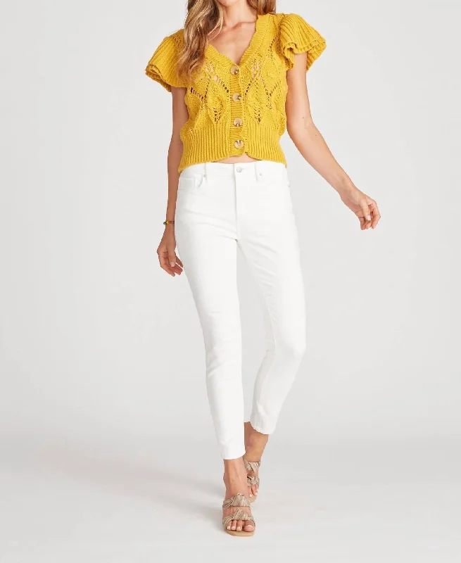 Jackie High Rise Skinny Jean In White Trendy Vintage Denim Jeans