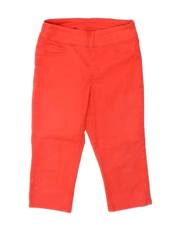 JOSEPH RIBKOFF Womens Capri Jeans US 8 Medium W28 L19  Red Comfortable Faded High-Rise Jeans