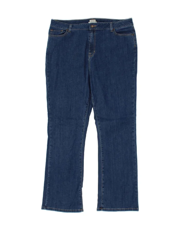 L.L.BEAN Womens Classic Fit Bootcut Jeans US 20 3XL W40 L31 Blue Cotton Comfortable Low-Rise Jeans