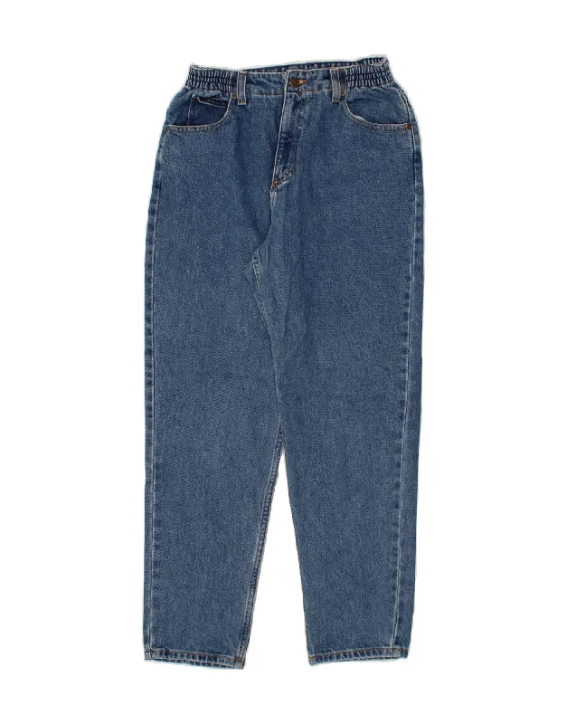 L.L.BEAN Womens Petite Relaxed Fit Tapered Jeans US 8 Small W26 L27 Blue Comfortable Low-Rise Jeans