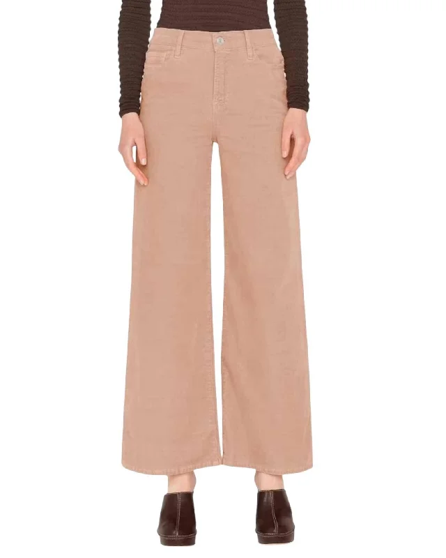 Le Slim Palazzo Jean In Blush Comfortable Full-Length Denim Jeans