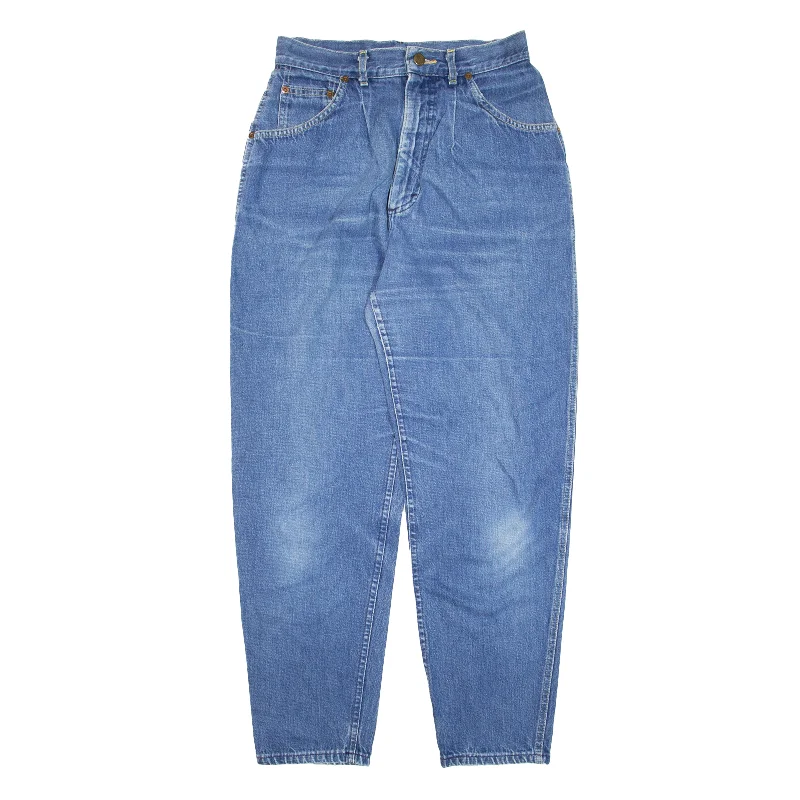 LEE Riders Jeans Blue Denim Regular Mom Womens W28 L29 Trendy Low-Rise Bootcut Jeans