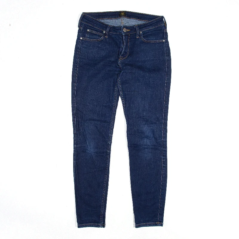 LEE Scarlett Jeans Blue Denim Slim Skinny Womens W28 L27 Trendy Colored Denim Jeans