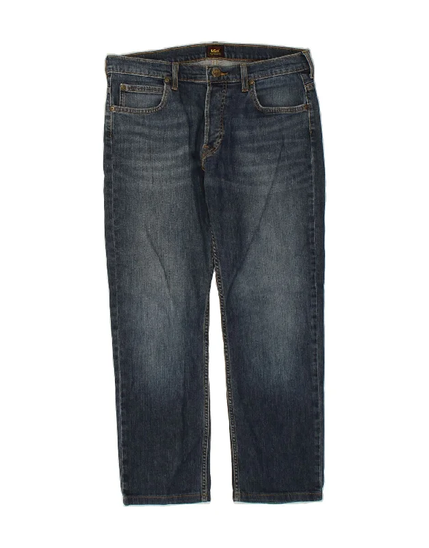 LEE Womens Powell Straight Jeans W33 L26 Blue Cotton Chic Faded Blue Jeans