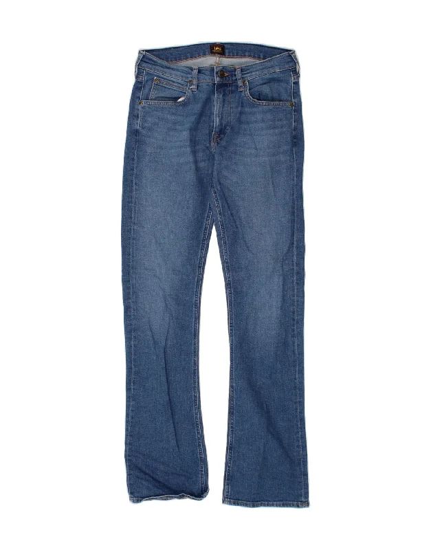 LEE Womens Trenton Bootcut Jeans W30 L34  Blue Cotton Trendy Bootcut High-Waisted Jeans