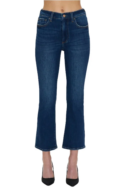Lennon High Rise Crop Bootcut Jeans In Rosslyn Classic Blue Denim Jeans