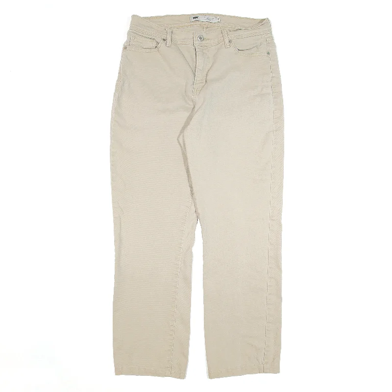 LEVI'S 512 Jeans Beige Denim Regular Straight Womens W29 L27 Comfortable Boyfriend Jeans