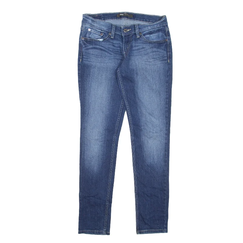 LEVI'S 524 Jeans Blue Denim Slim Skinny Stone Wash Womens W27 L32 Trendy Bootcut High-Waisted Jeans