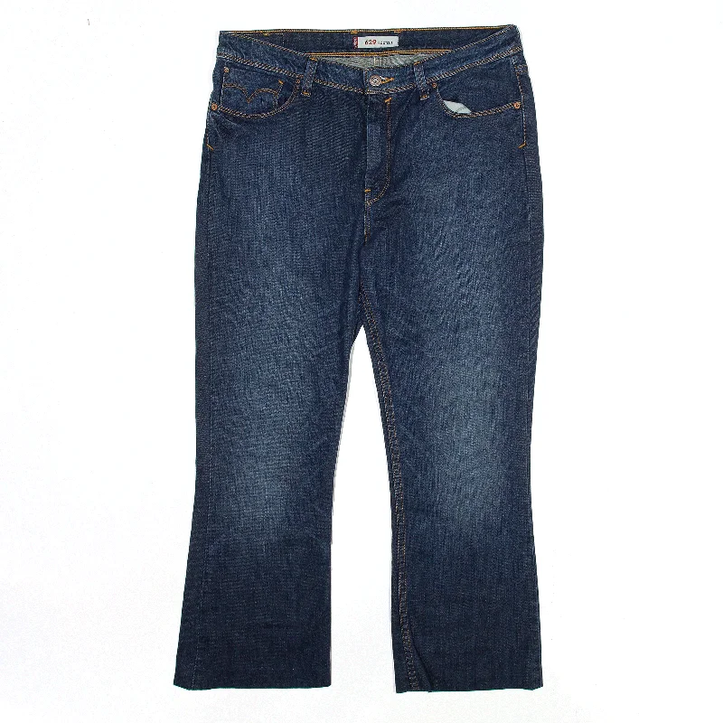 LEVI'S 629 Jeans Blue Denim Regular Bootcut Womens W34 L25 Stylish Plus Size Denim Jeans