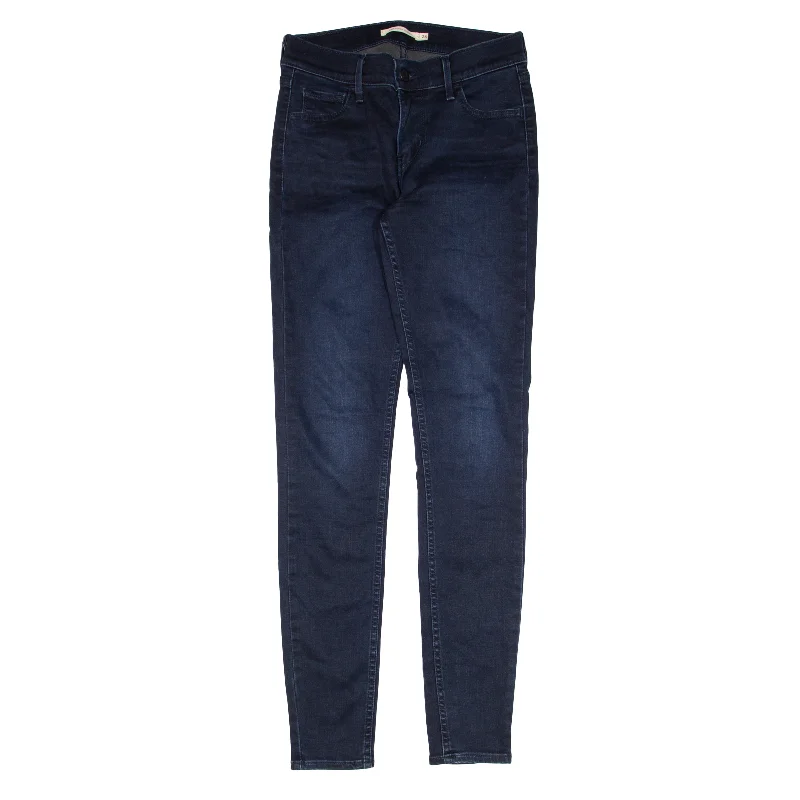 LEVI'S 710 Jeans Blue Denim Slim Skinny Womens W26 L30 Stylish Plus Size Denim Jeans