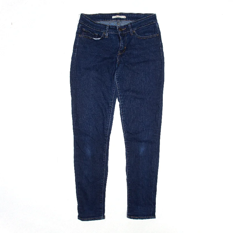 LEVI'S 711 Jeans Blue Denim Slim Skinny Womens W26 L27 Stylish Tapered Fit Jeans