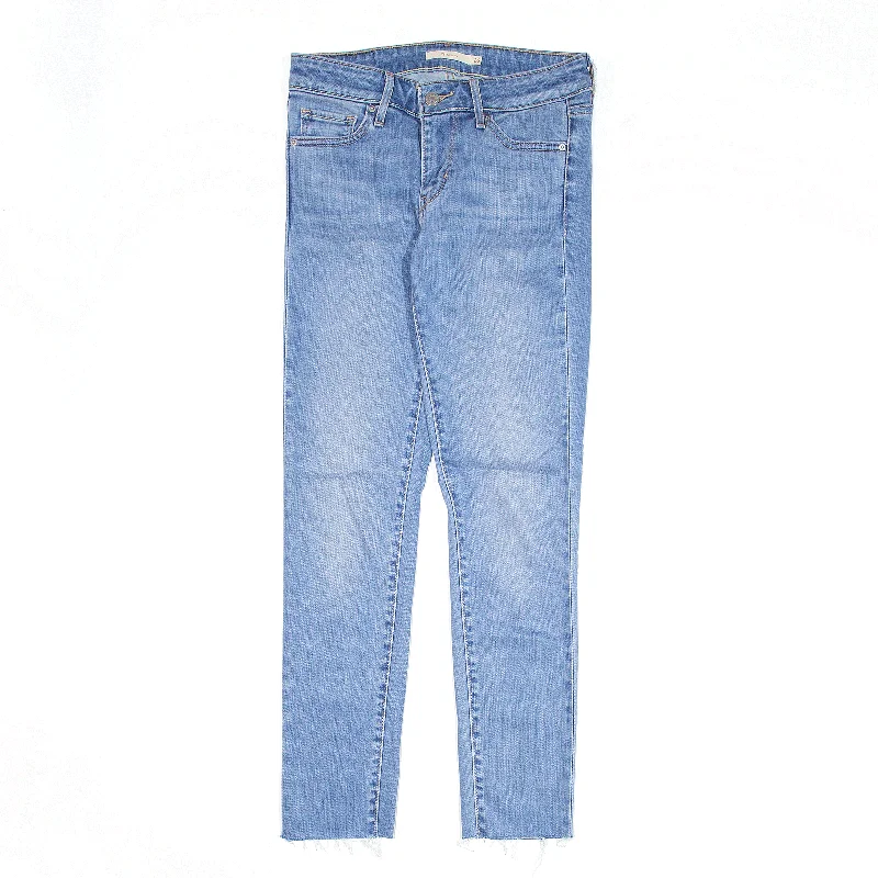 LEVI'S 711 Jeans Blue Denim Slim Skinny Womens W26 L27 Fashionable Jeggings Style Jeans
