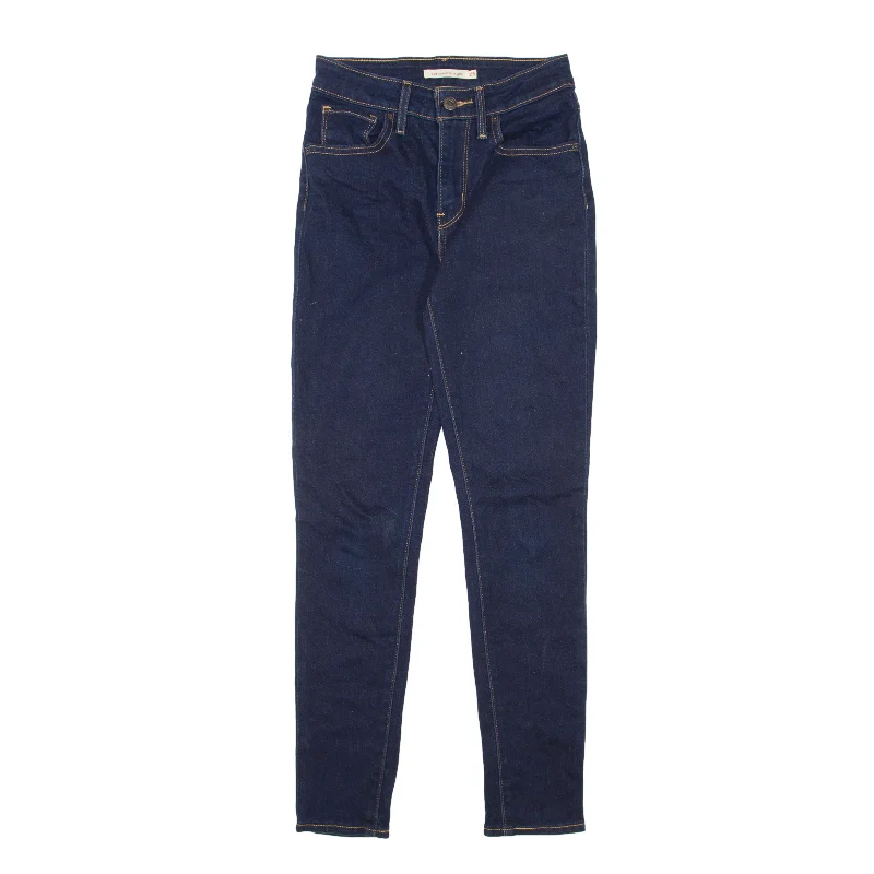 LEVI'S 721 High Rise Jeans Blue Denim Slim Skinny Womens W25 L27 Classic Slim Fit Jeans