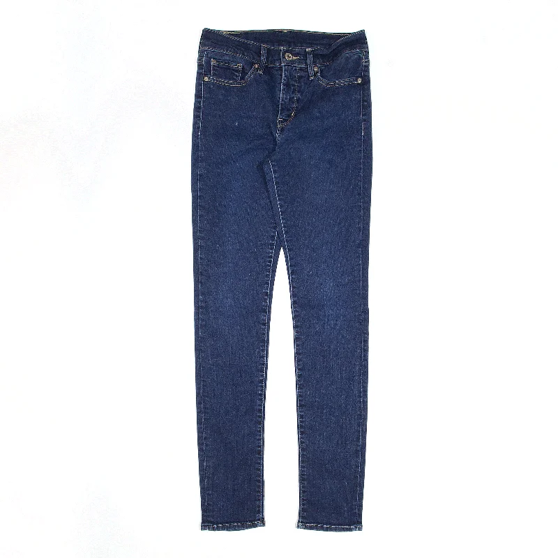 LEVI'S Blue Denim Slim Skinny Jeans Womens W25 L30 Stylish High-Waist Jeans