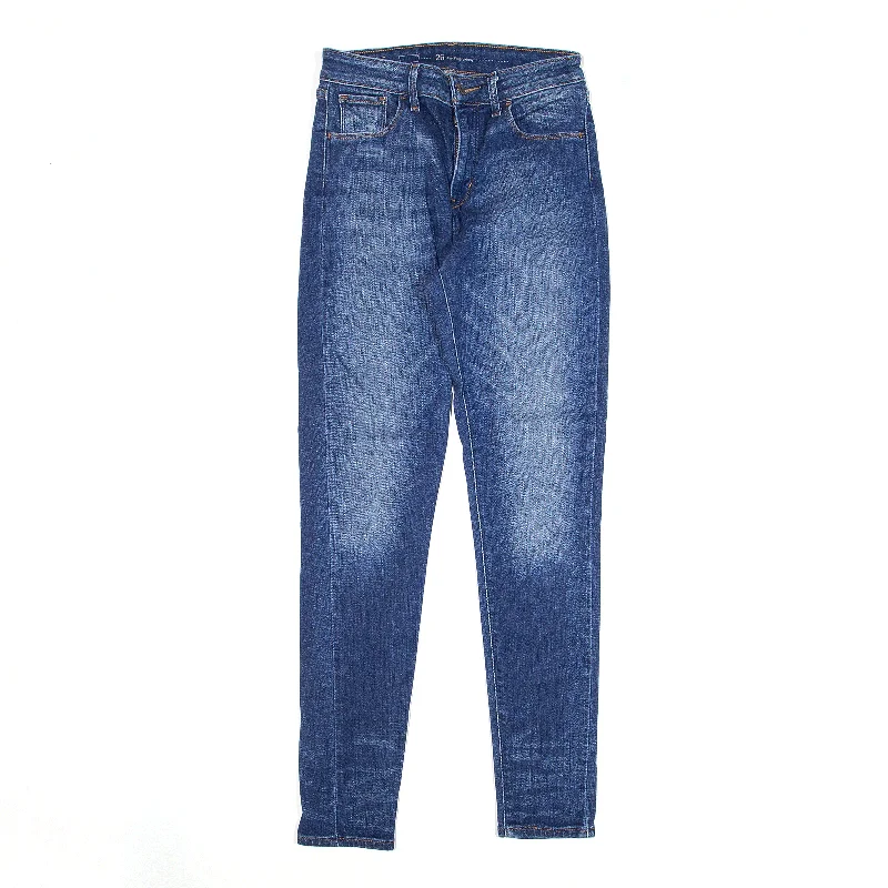 LEVI'S High Rise Blue Denim Slim Skinny Jeans Womens W26 L29 Stylish High-Waisted Denim