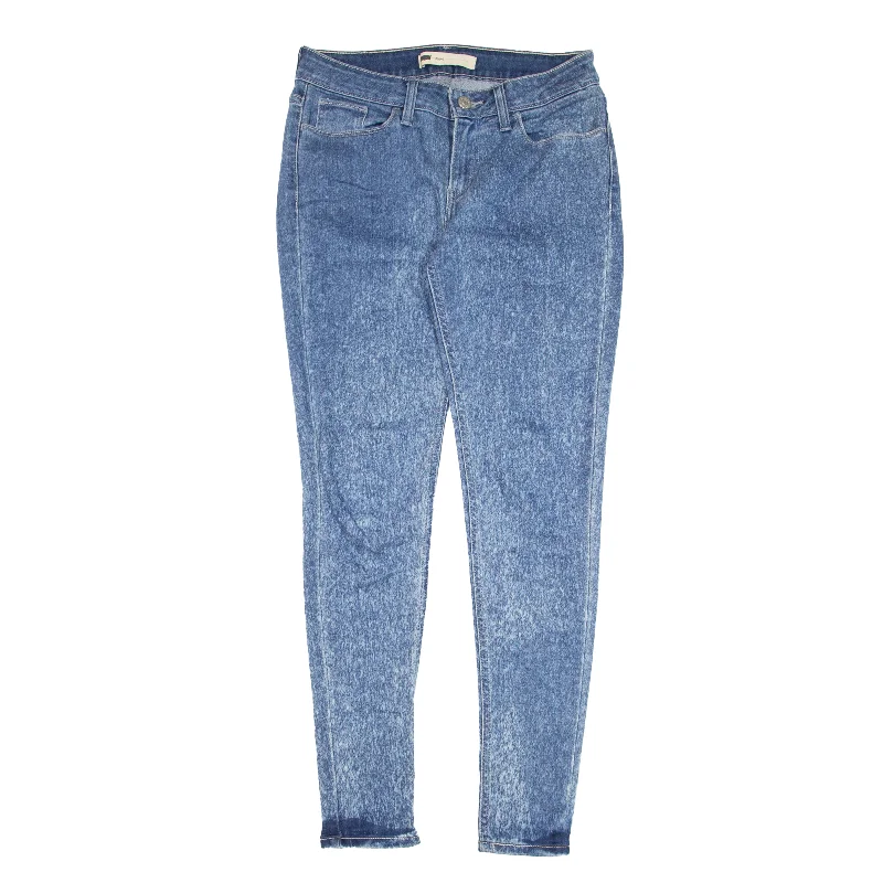 LEVI'S Legging Jeans Blue Denim Slim Skinny Acid Wash Womens W28 L30 Stylish High-Rise Mom Jeans