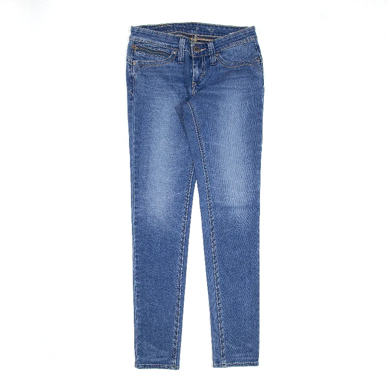 LEVI'S Low Rise Blue Denim Slim Skinny Jeans Womens W27 L32 Elegant Tapered Leg Denim