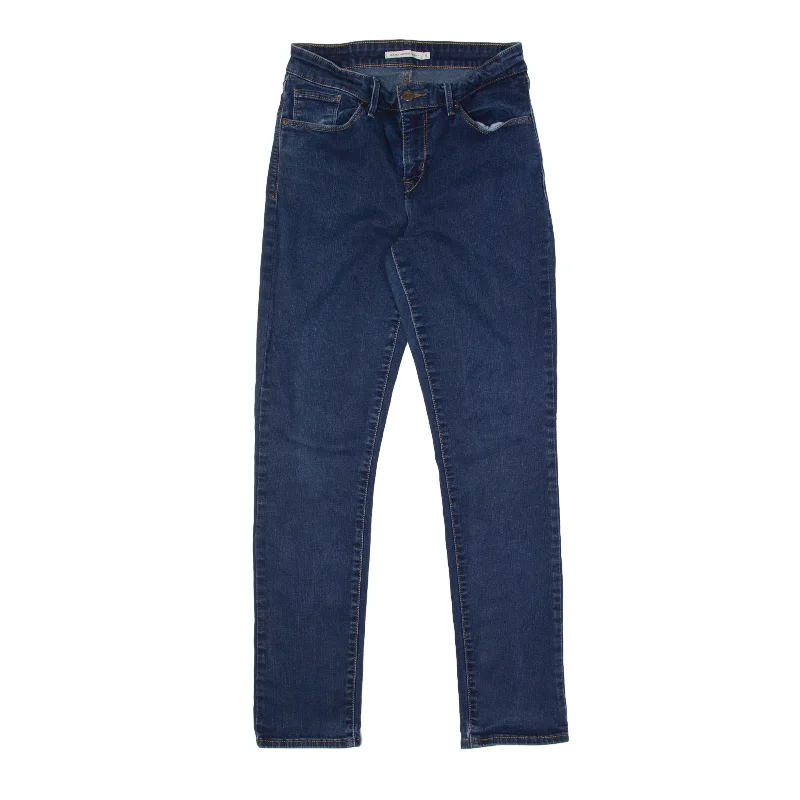 LEVI'S Mid Rise Jeans Blue Denim Classic Skinny Womens W26 L30 Comfortable Mid-Rise Jeans