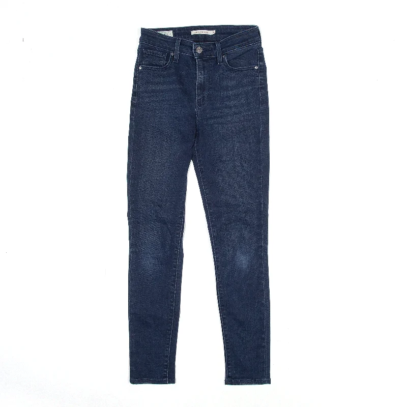 LEVI'S Premium Big E 721 High Rise Jeans Blue Denim Slim Skinny Womens W24 L26 Elegant Bootcut Fit Jeans