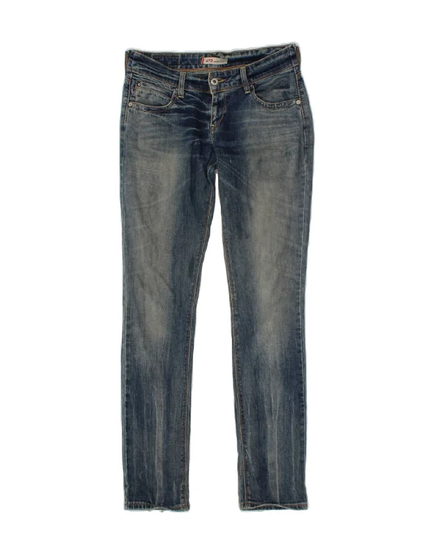 LEVI'S Womens 473 Skinny Jeans W30 L34  Blue Cotton Cozy Stretch High-Waist Jeans
