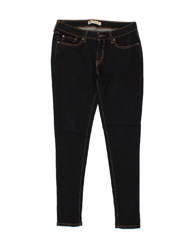 LEVI'S Womens 535 Jegging Jeans W32 L31  Navy Blue Cotton Fashionable Cropped Denim Jeans