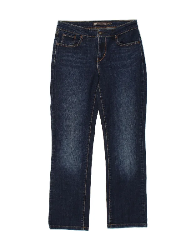 LEVI'S Womens Classic Rise Straight Jeans US 6 Medium W28 L28 Navy Blue Comfortable Zip-Fly Denim Jeans
