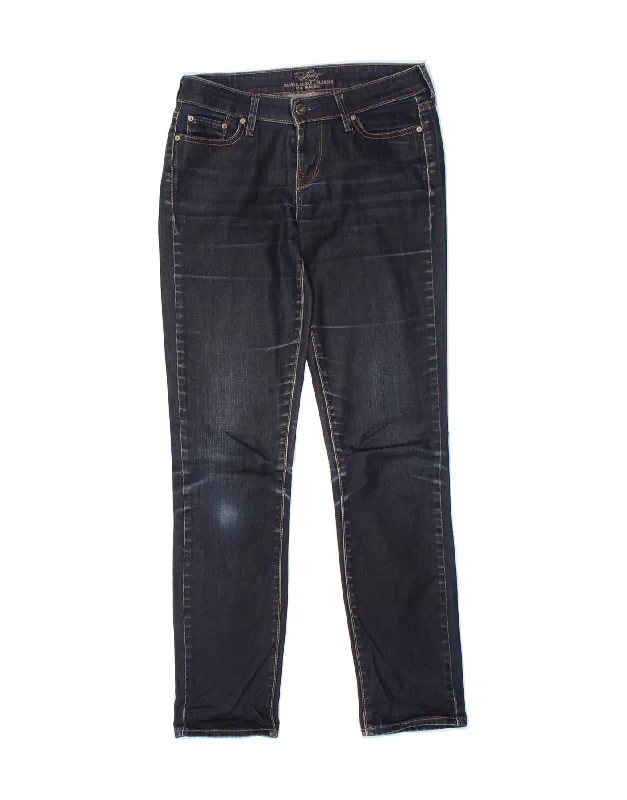 LEVI'S Womens Slight Curve Classic Fit Slim Jeans W29 L29 Navy Blue Cotton Comfortable Full-Length Denim Jeans