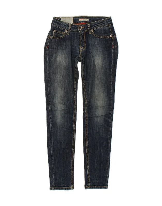 LIU JO Womens Skinny Jeans W27 L30 Blue Cotton Stylish Tapered Fit Jeans