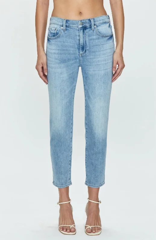 Monroe Crop High Rise Cigarette Jeans In Sea Air Trendy Acid Wash Skinny Jeans