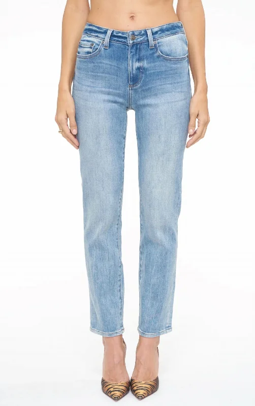 Monroe High Rise Cigarette Jeans In Sierra Fashionable Distressed Jeans