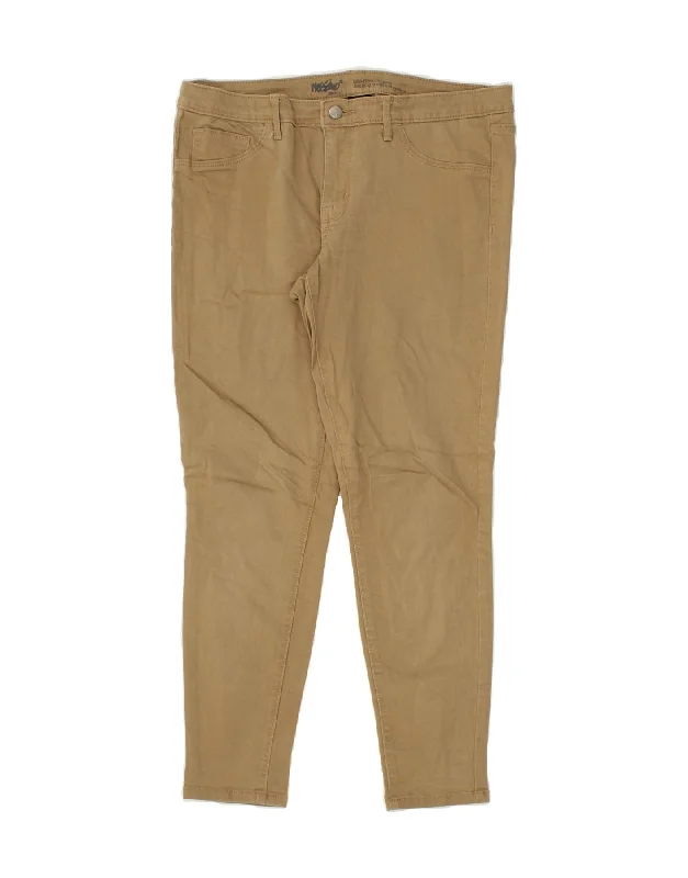 MOSSIMO Womens Mid Rise Jegging Jeans US 12 Large W34 L27 Beige Cotton Trendy Plus Size Jeans