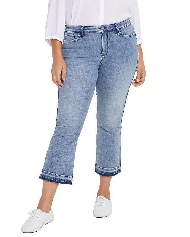 NYDJ Plus Fiona Slim Ankle Cut Jean Comfortable Faded High-Rise Jeans