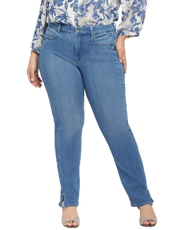NYDJ Plus Marilyn Straight Jean Classic Button Fly Jeans
