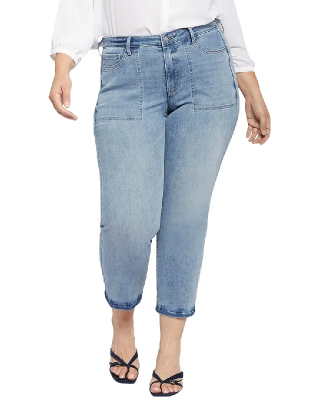 NYDJ Plus Piper Relaxed Straight Jean Stylish High-Rise Mom Jeans