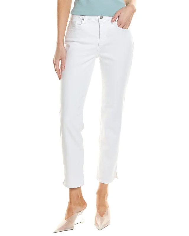 NYDJ Slim Optic White Straight Leg Jean Elegant Skinny Leg Jeans