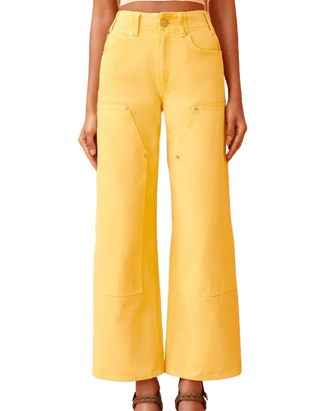 Olympia Jean In Dandelion Wash Elegant High-Waisted Flared Jeans
