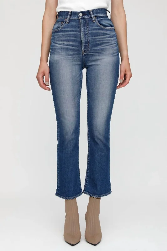 Otis Flare High Jean In Blu Stylish Slim Fit Denim